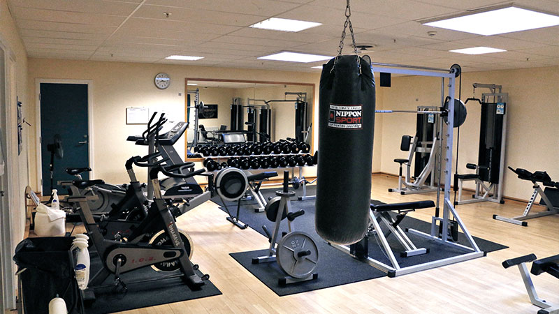 Fitness faciliteter hos Kyocera Unimerco i Sunds